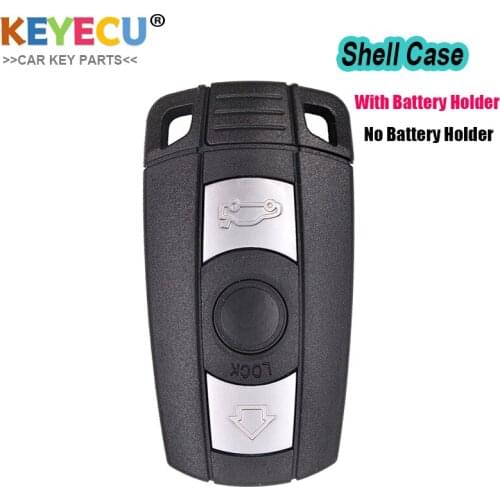 KEYECU Remote Key Shell For BMW E61 E90 E82 E70 E71 E87 E88 E89 X5 X6 For 1 3 5 6 Series Replacement 3 Button Smart Car Key Case