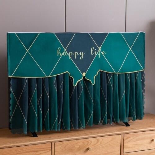 TV Cover Dust Cover Fabric TV Cover Hanging 55-Inch LCD Curved Screen Cover Towel Cover Cloth Dust-Proof Cloth Cover