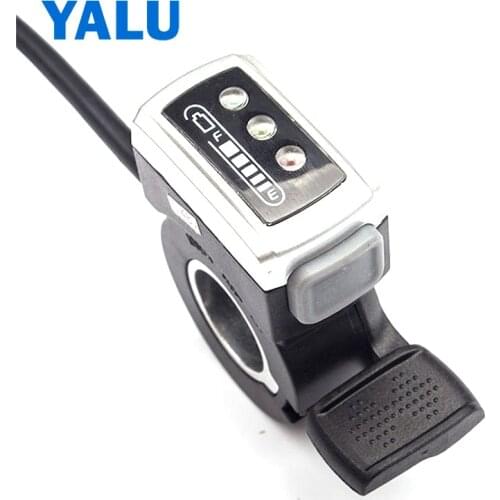 Wuxing 106DX 24V 36V 48VLi Thumb Throttle With ON-OFF Switch And Battery Indicator Electric Scooter Ebike Finger Throttles RoHS
