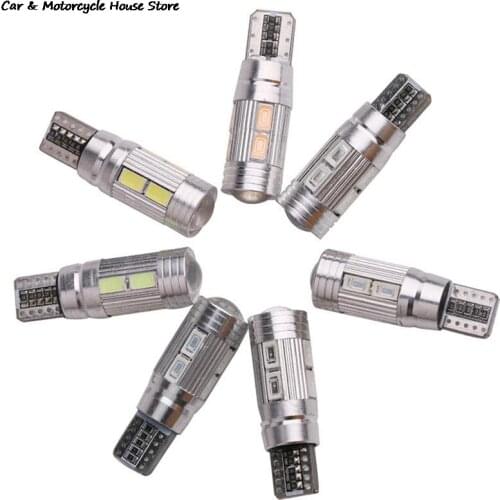 1Pcs 10SMD T10 White 5630 LED 194 W5W Canbus Error Free Car Side Wedge Light Bulb