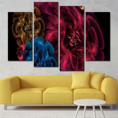 2017 Wall Picture For Home Decoration Colorful Flowers Canvas Painting Unframed Abstract Painting On Canvas Cuadros Abstractos