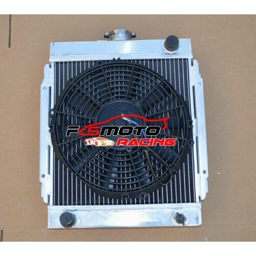 3 ROW 56mm Aluminum Radiator & FAN for Nissan DATSUN 1200 120Y Engine B110 B210 A12/T 1.2L 1970-1976 MT