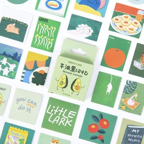 46 pcs/box cute Avocado memory Decorative Stationery mini Stickers set Scrapbooking DIY Diary Album Stick Lable