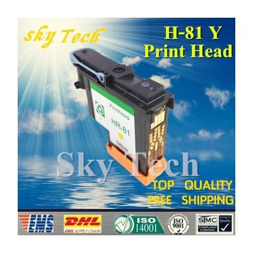 One Piece Yellow Remanufactured Print Head For HP81 Y , For Hp DesignJet 5000 5500 printer