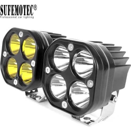 2Pcs Square 3 Inch Led Work Light 12V 24V For Car 4x4 Offroad ATV 4WD Motorcycle Truck Driving Lights Yellow Fog Lamp Spotlights