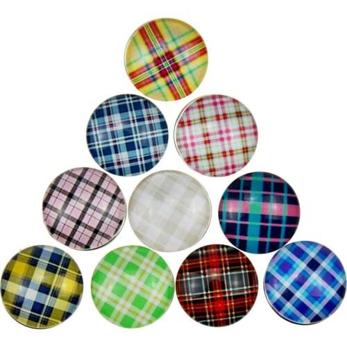 10pcs/lot Round Glass Snap Button 18MM Snap Jewelry Wholesale Fit Snap Bracelets For women Jewelry