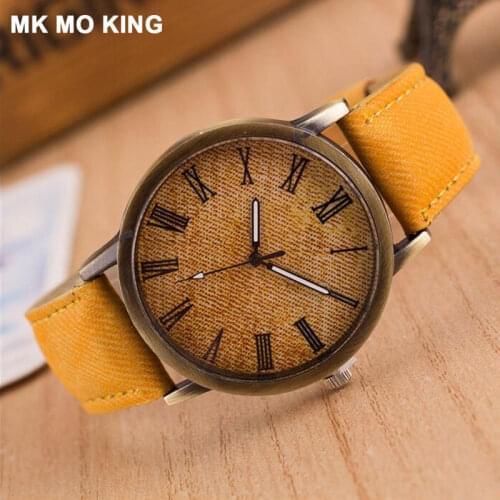 Luxury Brand Yellow Red Quartz Casual Womens Watch Imitation Jeans Canvas 9 Color Ladies Bracelet Clock Dw Mk Reloj Mujer