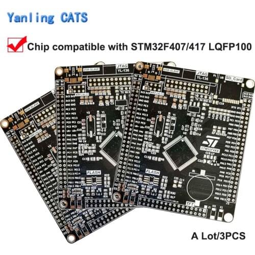 STM32f4 Arm Cortex M4 Empty Development Board DIY Welding for MCU STM32F407VE STM32F417VG Discovery LQFP100 Pin Chip 3PCS YL-136