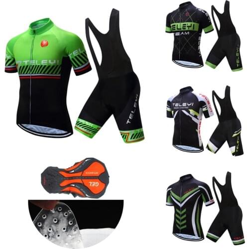 Mens Pro Cycling Jersey Set BIB Gel Shorts 2021 Summet Road Bike Clothing Team Dress Male Bicycle Clothes MTB Suit Uniform Kit