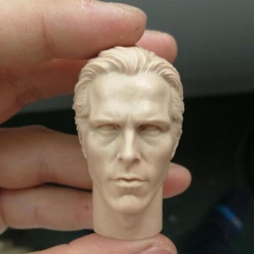 Blank Hot 1/6 Scale The Dark Knight Rises Christian Bale Head Sculpt Unpainted Fit 12" Figure