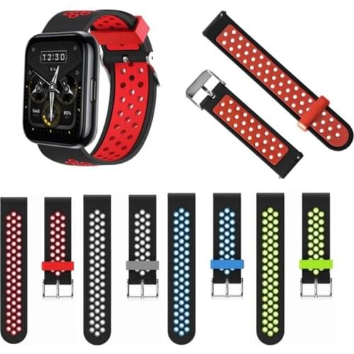 Watch Strap For Realme Watch 2/2 Pro Bracelet Watch Band Two-tone Vent Pin Buckle For Realme Watch 2/2 Pro Accessories 22mm
