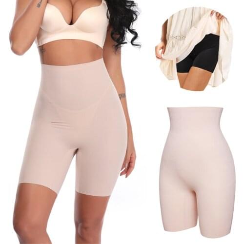 Richkeda Store New 2021 Anti Chafing Safety Pants Invisible Under Skirt Shorts Ladies Seamless Underwear Ultra Thin Woman High