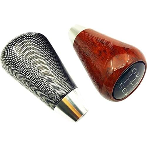 5MT Speed Manual Shift Knob Peach Wood Shift Lever Knob Brown Color Universal Car Gear Shift Lever