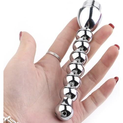 Aluminum Alloy Vagina Cleansing Faucets Rushed Anal Douche Shower Cleaning Enemator Enema Metal Anal Cleaner Butt Plugs Tap BDSM