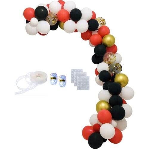 Wedding Balloon Arch&Garland Kit Red Black Gold Confetti Latex Balloons for Lumberjack Birthday Party Bachelorette Party