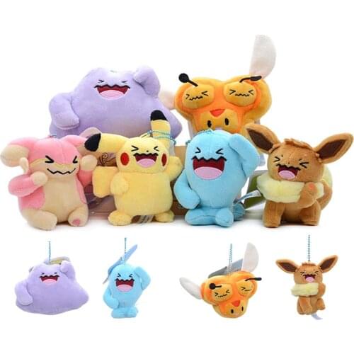 Japan Wobbuffet Combee Pikachu Eevee Ditto Plush Doll Cute Cartoon Creative Gift Children Toy Kawaii Birthday Gift
