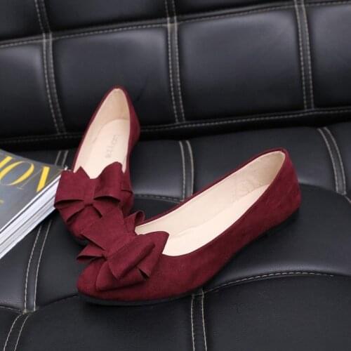Womens Single Shoes, Womens Flat Shoes, Womens Bow Decoration, Comfortable Lazy Shoes, Fashionable Womens Shoes