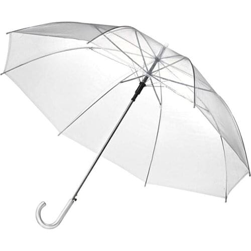Hot sale Dome Shape Clear Transparent Rain Umbrella Brolly Transparent umbrella