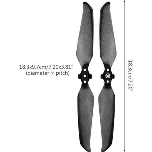 1Pair Low Noise Props Blade Carbon Fiber Propellers for D-JI Mavic Air 2 Drone U1JA