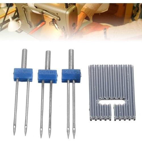 1pc Groove Pintuck Foot With 3pcs 3 sizes Groove Pintuck Double Metal Sewing Machine Presser Twin Needles For Sewing Machine