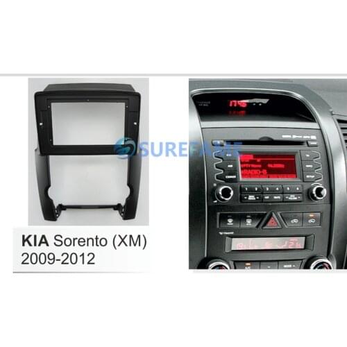 10.1 inch Car Radio Facia Panel for KIA Sorento (XM) 2009-2012 Fascia Dash Kit Install Console Cover Plate Adapter Trim Bezel