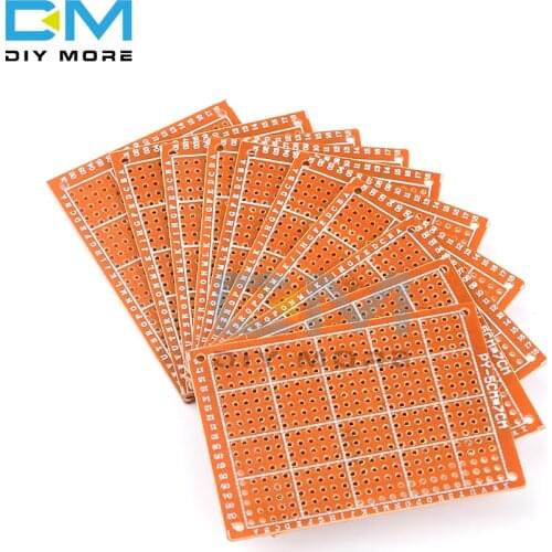 10PCS Lot universal 5x7cm Wholesale Universal Bakelite HB Rubber Sheet Hick Joint Hole Board 5*7 Multi-function Experiment Board