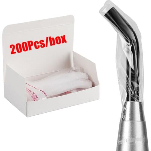 200pcs Dental Curing Light Guide Sleeves Disposable Protective Sheath Head Cover New