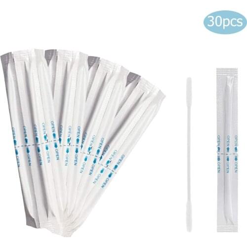 30pcs Cotton Swabs Wet Alcohol Double Head Cleaning Stick For Iqos 2.4 Plus For Iqos 3.0 Lil/ltn/heets/glo Heater