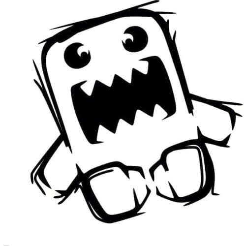 Domokun Drift Car Machine funny Car Stickers Lovely DOMO TURBO AND NOS Decal