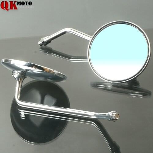 1 Pair Left Right Rearview CNC Side Mirrors Aluminum Chrome Motorcycle Rear View Mirror For Yamaha YZF R3 R25 2013-2017