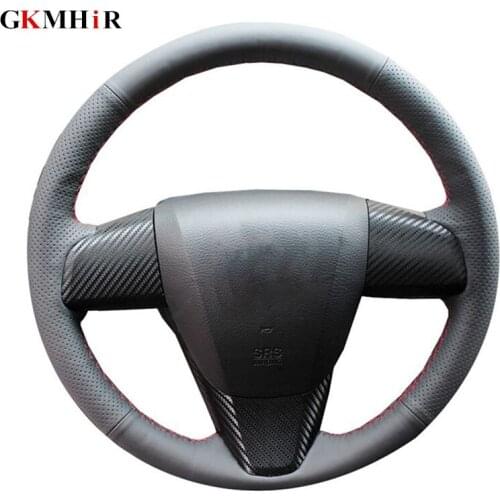 Artificial Leather Car Steering Wheel Cover for Old Mazda 3 Mazda 5 Mazda 6 2003-2015 Special hand-stitched Steering Covers