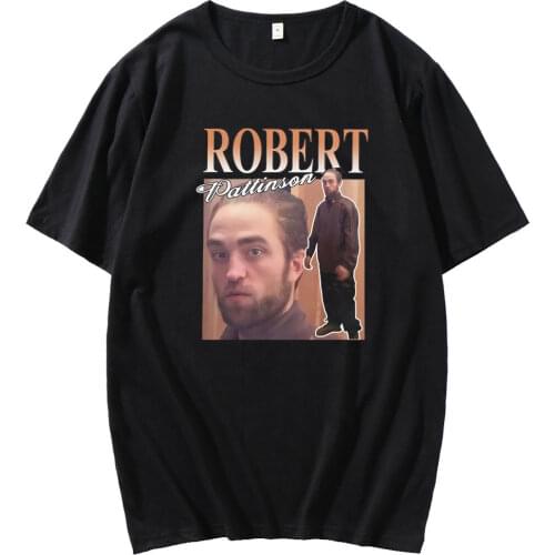 Funny Robert Pattinson Standing Meme T Shirt Men Soft Cotton Tee Tops Vintage Rob Tshirt Short Sleeve men Summer fashion tshirt
