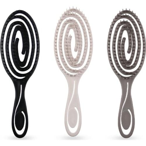 Curved Mosquito Coil Style Hair Massage Comb Air-cushion Comb Beauty Tool Sealed Bag Big Curved Comb massaggi