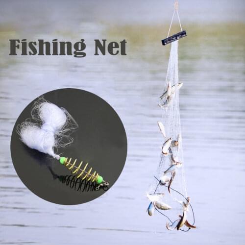 10 Size Copper Spring Shoal Fishing Net Cast Net with Night Luminous Beads Fishing Cage Fishnet Design Netting Fishing Tackle