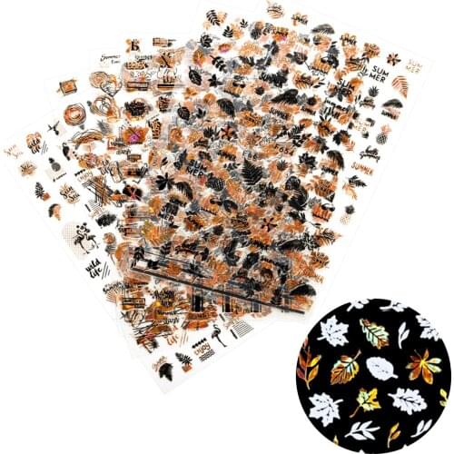 2Pcs/Lot Epoxy Resin Stickers Nails Filling Leaves Tree Transparent Epoxy Filler For DIY Resin Crafts Jewelry Making Accessories