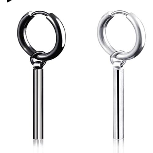 New Stainless Steel Ear clip Punk Stud Earrings For Women Men personality Chain Ear Piercings Fashion Jewelry