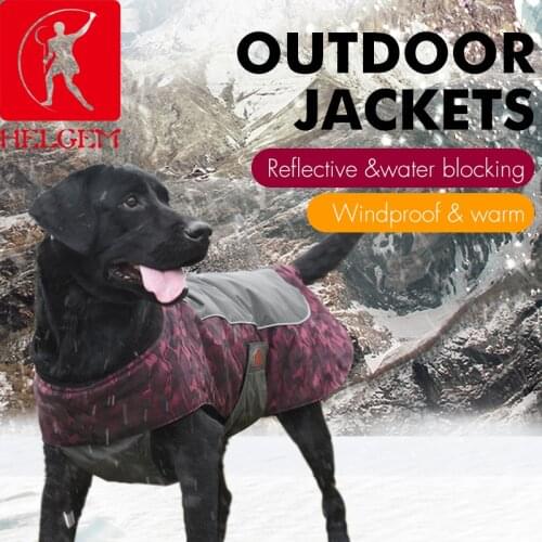 HELGEM Professional Pet Outdoor Jacket Handsome Camouflage Wind And Cold Medium And Large Dogs Keep Warm In Winter
