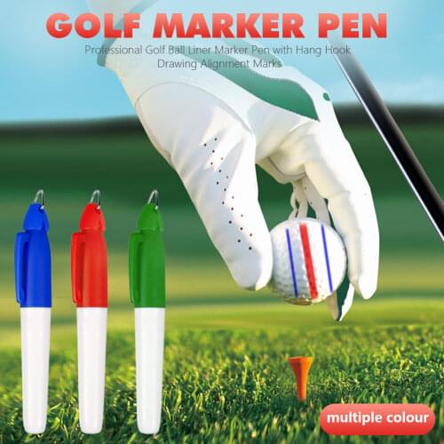 Professional Golf Ball Liner Markers Pen with Hang Hook Drawing Alignment Marks
