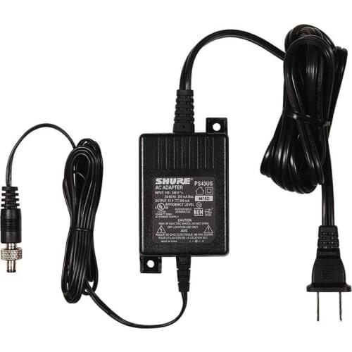 Shure PS43US In-Line Power Supply for GLX4 & ULX4 Wireless Receivers 15V DC In-line Power Supply USED