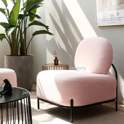 Modern Nordic Apartment Sectional Sofa Bed Fabric Living Room Sofas Decoration Minimalist Simple Cafe Lounger Chair