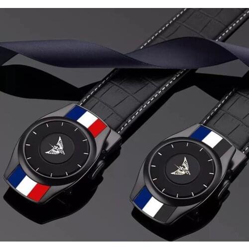 Stylish mens belt with automatic buckle High quality casual luxury brand belt made of genuine leather19932-33P