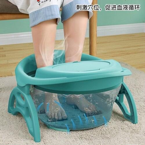 Home Spa Foot Bathtub Portable Insulation Feet Artifact Foot Bath with Cover Foldable Footbath Have Calf Massage Thick Foot Tub