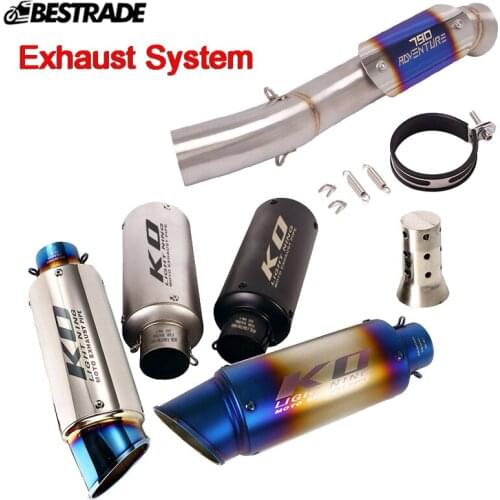 Motorcycle System Exhaust Muffler Baffle Middle Link Connecting Tube Stainless Steel Modified For 790 Adventure 2020-2021