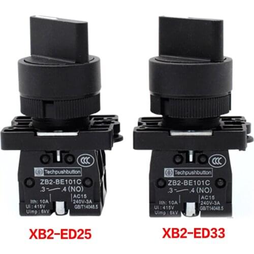 XB2-ED25 XB2-ED33 2/3 positions 1NC/1NO Latching self-Locking/Momentary Selector Push Button Switch