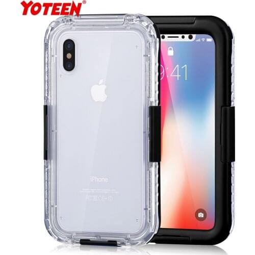 Yoteen Waterproof Pouch IP-68 for iPhone X Mobile Phone Case Shockproof with Built-in Screen Protector Diving Cover