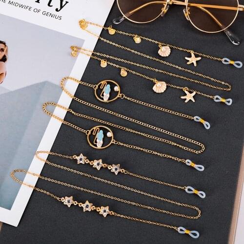 Ladies New Fashion Decorative Metal Glasses Chain Sunglasses Chain Anti-skid Reading Glasses Frame Strap Glasses Frame