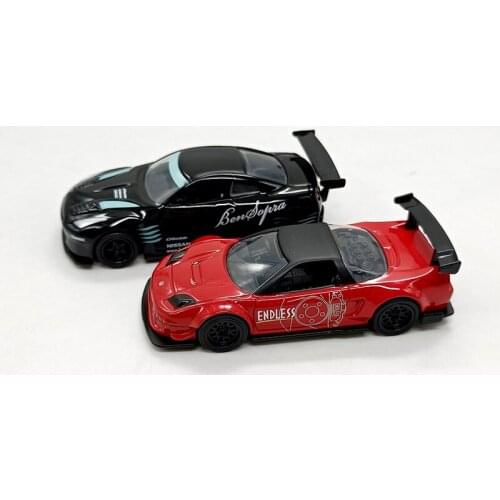1:64 Scale 2002 Honda NSX TYPER JAPAN SPEC Super Car Model Metal Diecast 2009 Nissan GTR R35 Vehicle Toy for Collection Gift Toy
