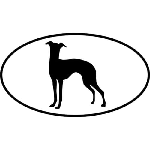 13.5*7.5CM Italian Greyhound Dog Car Stickers Waterproof Vinyl Decal Car Styling Truck Decoration Black/Silver S1-0672