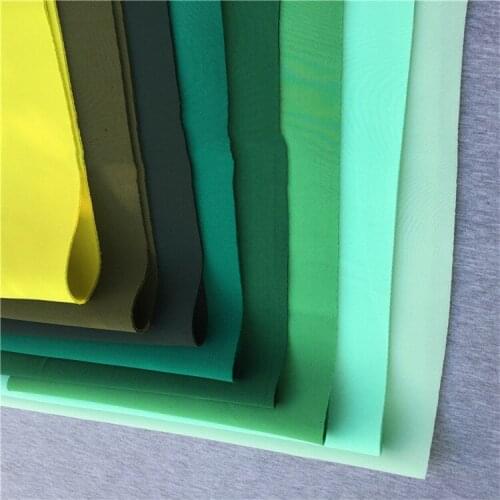 160cm*100cm Thick light green emerald green grass green space cotton fabric knitted elastic air layer clothing fabric