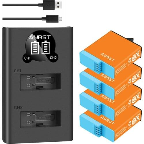 1680mAh Battery / Triple Charger full decode replacement For GoPro Hero 8 hero 7 hero8 Black hero6 camera battery